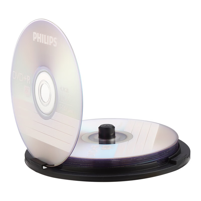 PHILIPS DVD+R Discs/recordable Discs Blank Discs Recordable Discs Optical Discs 16x Speed 4.7GB 10 Pieces in A Barrel 3