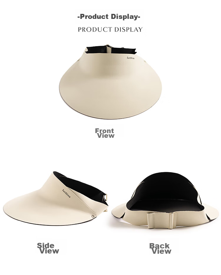 Siggi Sun Protection Hat, Egg Roll Hat, Seamless Breathable Sun Visor, UV Protection, Face-Slimming Effect, Wide Brim Visor Hat SI95312 30