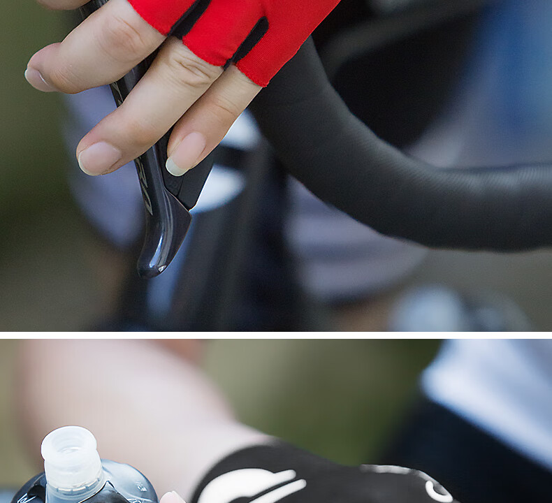 CAVALRY Bicycle Gloves, Half-Finger Windproof Mountain Bike Road Bike Shock-Absorbing Gloves, Men's And Women's Spring Summer Outdoor Sports Fitness Gloves, Cycling Equipment, Black XL Size 1