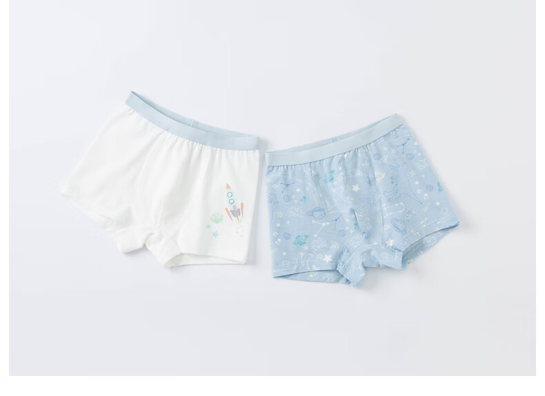 DAVE & BELLA [Two-Pack] Boys' Elastic Boxer Briefs 2024 Children's Boxer Shorts Baby Underwear 17