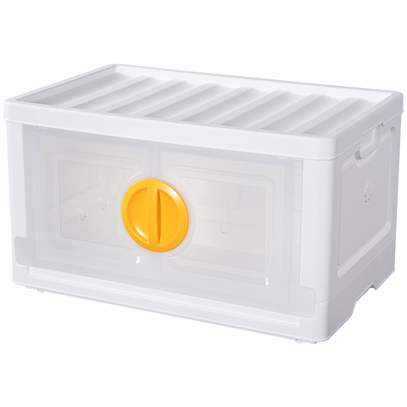 JEKO&JEKO Double Door Folding Storage Box for Baby Toys And Clothes, Transparent Organizer Box, 1 Piece