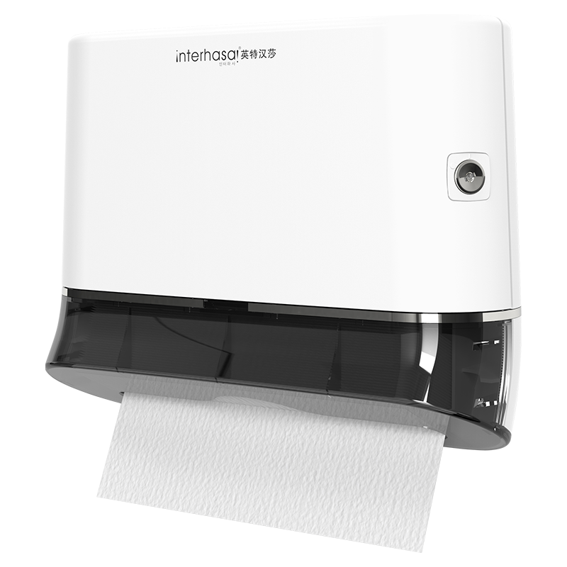 Interhasa! Wall-Mounted Hand Towel Dispenser Box for Bathroom, Toilet Paper Holder without Drilling, E6002