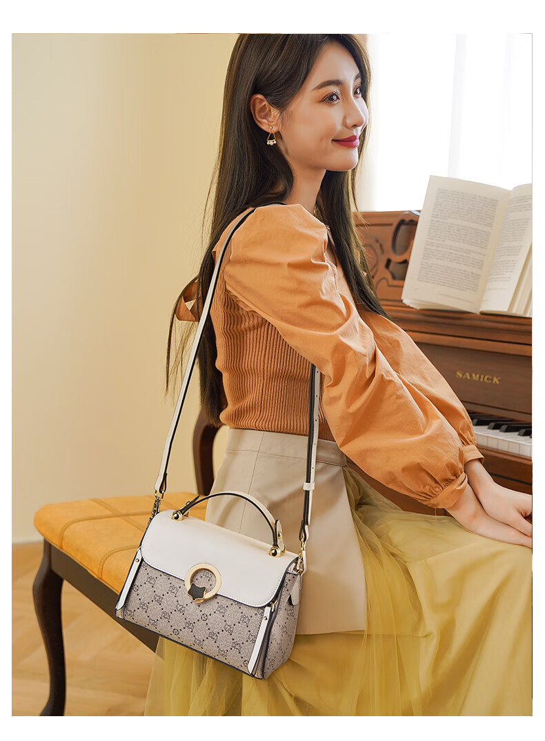 FOXER Women's Handbag, Large Capacity Shoulder Crossbody Bag, Tote Bag for Mothers, Light Luxury Valentine's Day Gift 4
