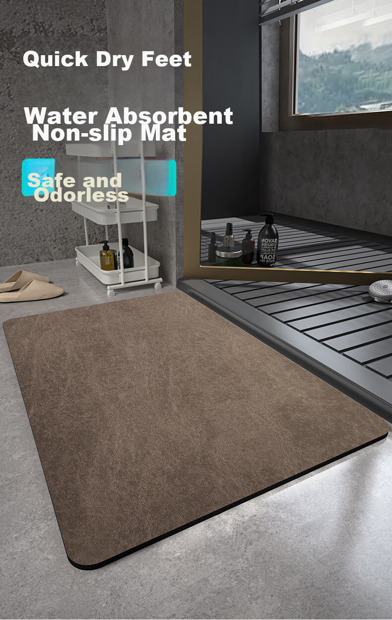 Dajiang Bathroom Mat, Toilet Entrance Absorbent Bath Mat, Non-Slip Floor Mat for Bathroom, 50x80cm 1
