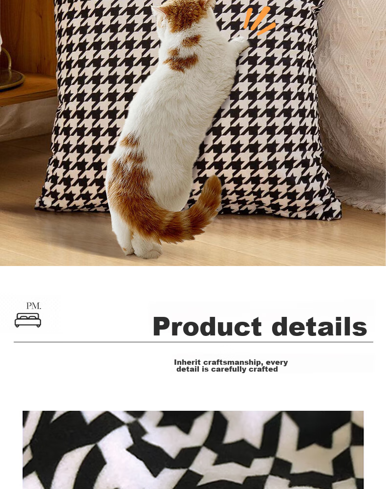 Ali Pillow Sofa Cushion Headboard Backrest Bed Waist Pad Office Lumbar Support Throw Pillow Cover with Inner Filling, 45*45 Qian Ge Bird Patter 7