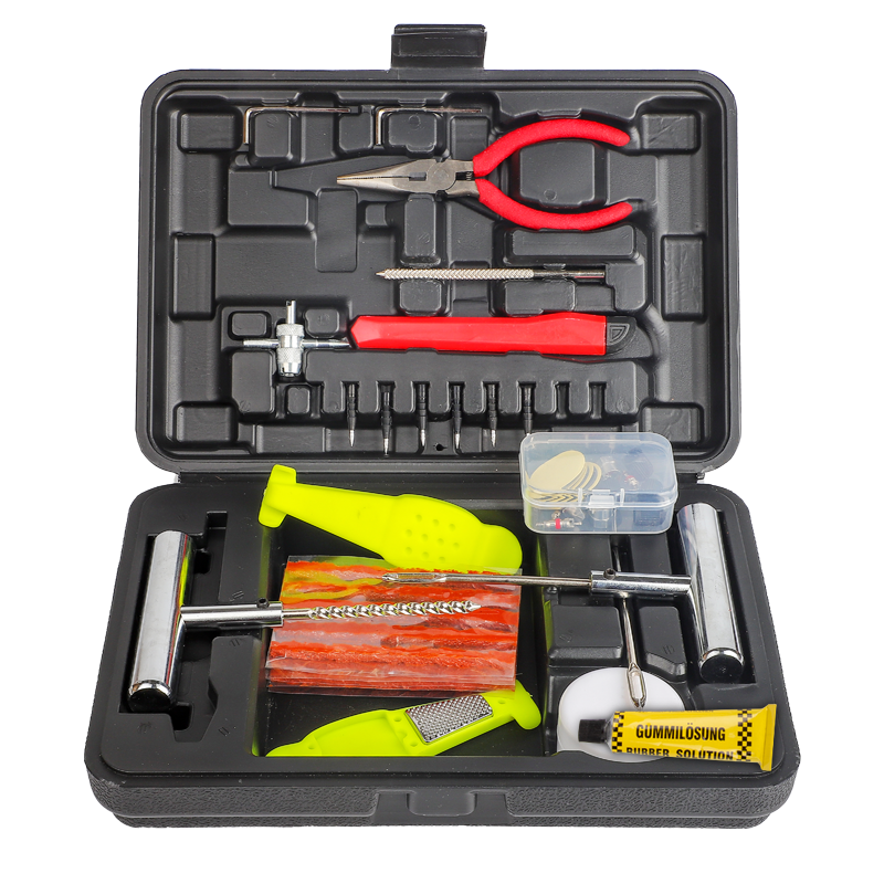 Kulaipu Car And Bicycle Tire Repair Tool Kit (Premium Version), Emergency Rescue, Quick Tire Repair for Tubeless Tires, KLP-004