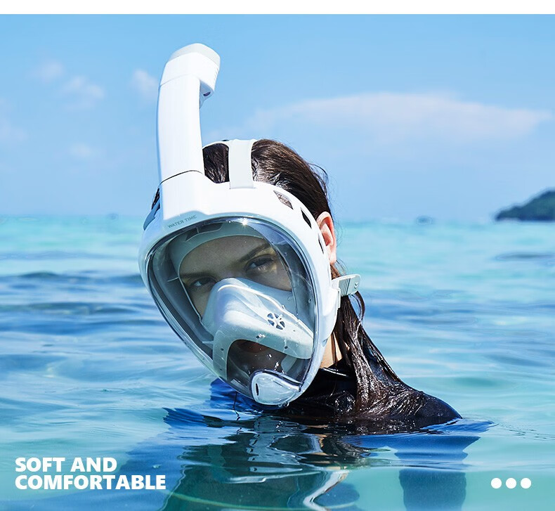 WATERTIME / Shuichuan Diving Mask, Full Dry Snorkel Tube, Swimming And Diving Equipment for Children And Adults 17