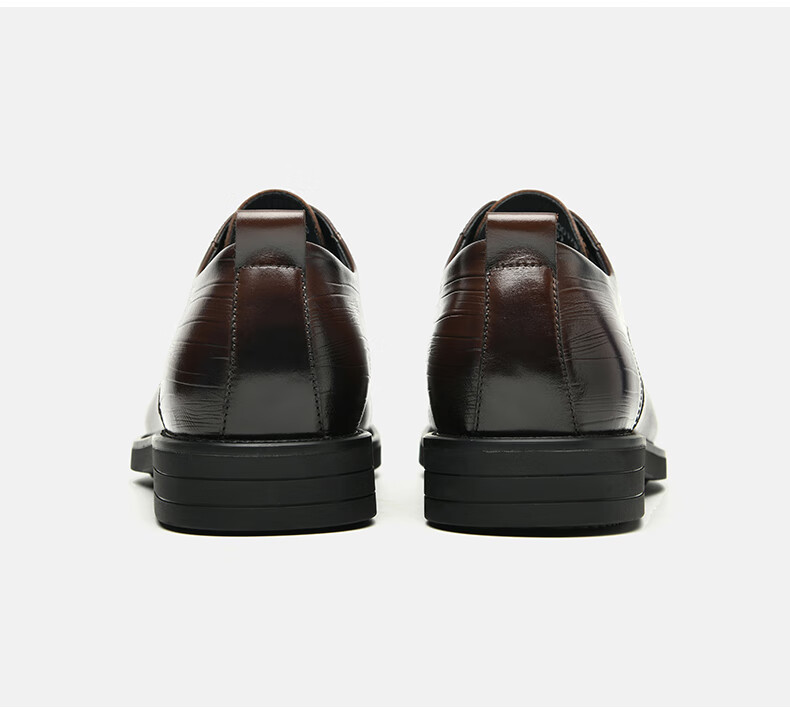 HLA Business Casual Men's Breathable Leather Derby Dress Shoes HAAPXM1EBA068 Black Size 38 29