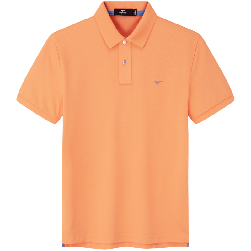 SEPTWOLVES Cool-Feeling Color-Fixing Short-Sleeve Polo Shirt for Men, Antibacterial Collar Business Casual Solid Color Multi-Color Small Wolf Logo T-Shirt