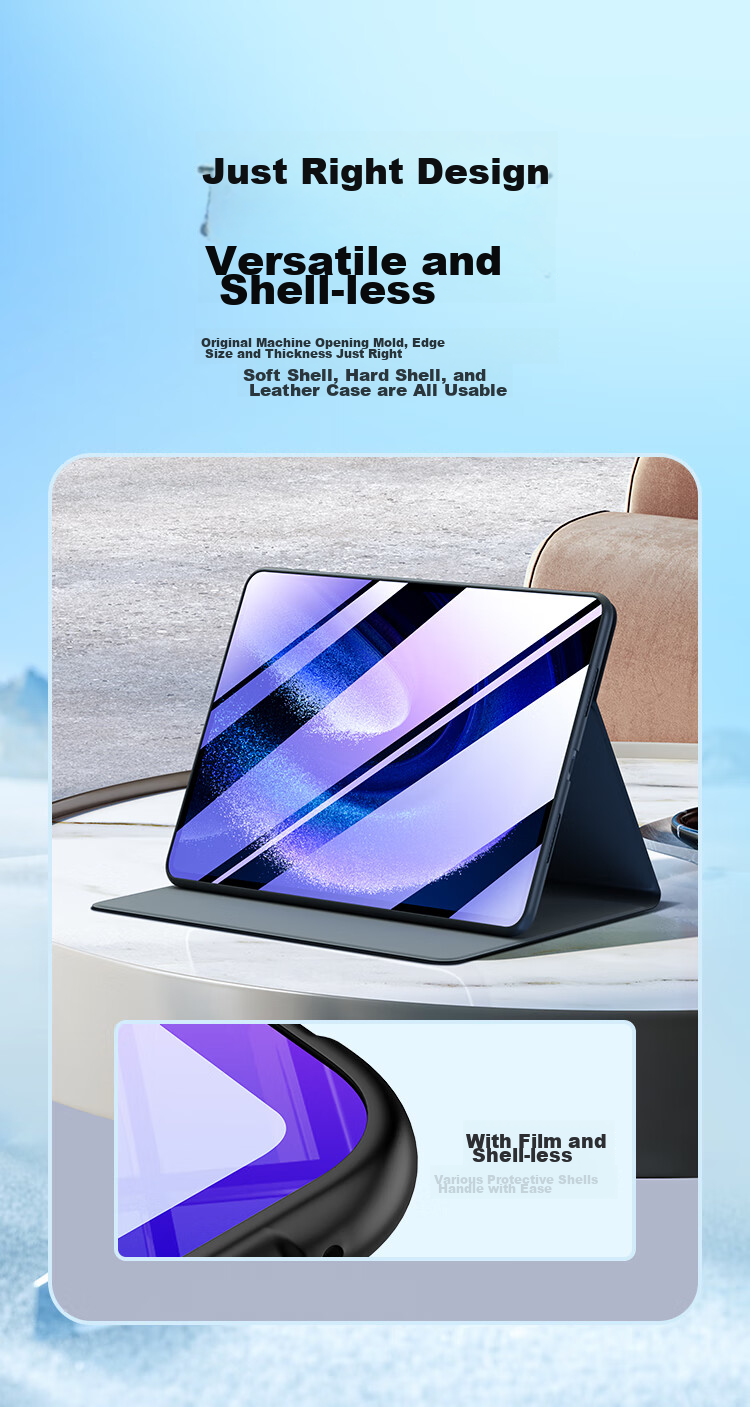 BIAZE Tempered Glass Screen Protector for Xiaomi Pad 6 MAX, 2023 Tablet, 14-Inch Anti-Blue Light Protective Film, Scratch-Resistant Full Screen Protector PM205 9