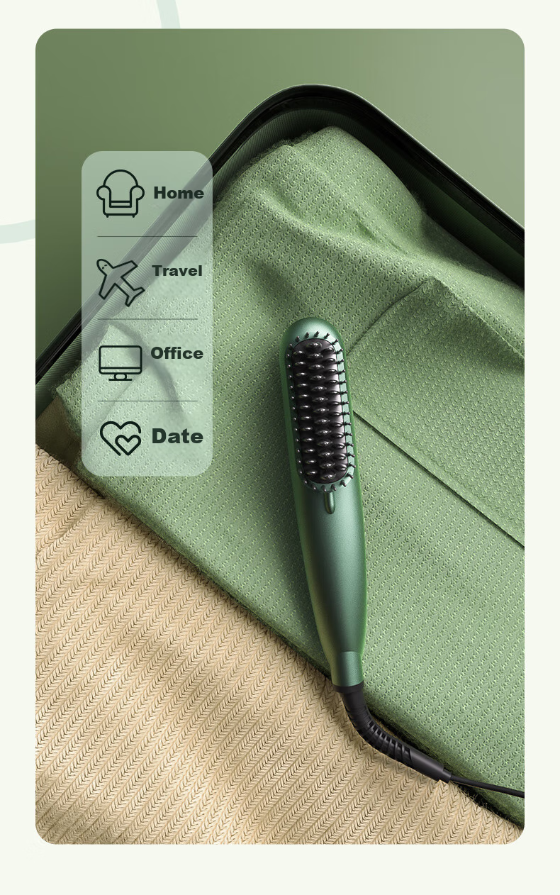 AUX Negative Ion Straightening And Curling Brush, Dual-Purpose Styling Comb for Straightening And Curling, Hair Volumizing Lazy Tool, HS-8006 Gift 18