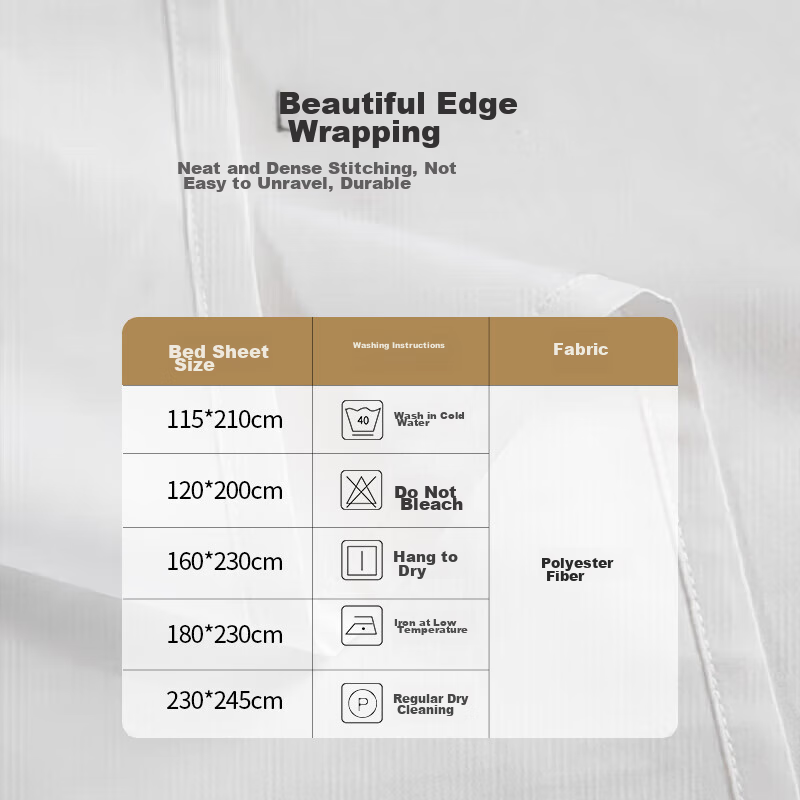 YALU&FREEDOM White Bed Sheet, Military-Style Single Bed Sheet, for Military Training And Barracks Use, Bed Cover, Single Size, White, 115*210cm