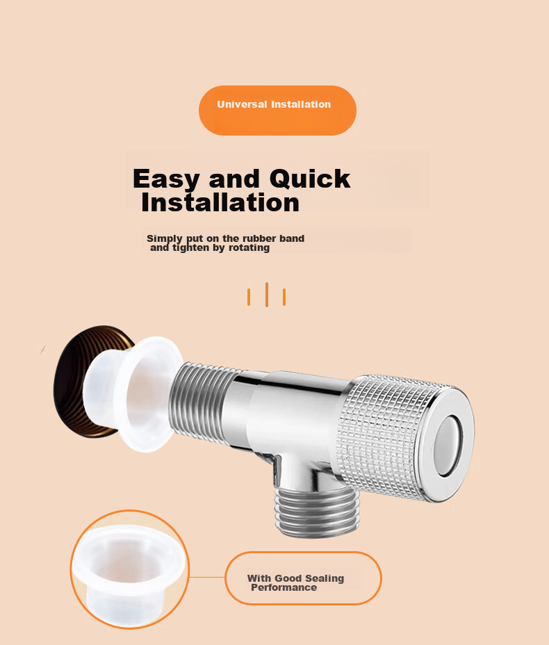 HSPA Universal Single Cold Quick-Open Faucet Valve Core Accessory, All-Copper Material Triangle Valve Core, Pack of 2 - 91 3
