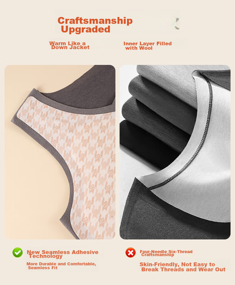 LangSha Thermal Vest for Men [26 Autumn And Winter New Product], Fleece-Lined, Thickened, Heat-Generating, 100% Wool, Large Patch, Base Layer 5