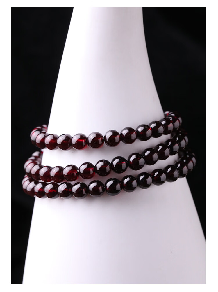 Fenghuangniepan Natural Premium 6mm Garnet Bracelet, Multi-Layer Crystal Beaded Bracelet, Practical High-End Mother's Birthday Gift for Girlfriend 4