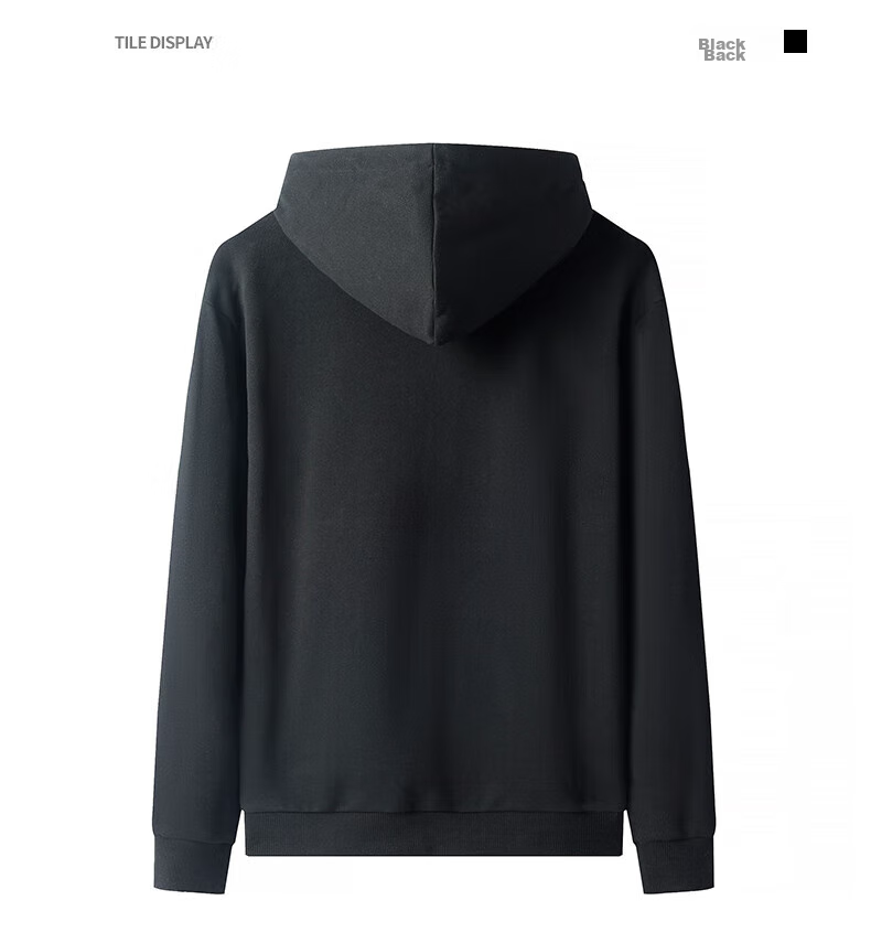 Huili Men's Sweatshirt, Solid Color Pullover, Athletic Long-Sleeve Undershirt, Loose-Fitting Versatile Hooded Jacket for Autumn And Winter, Men's Clothing 16