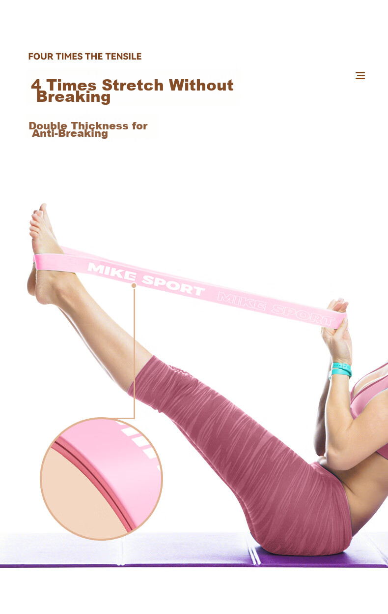 Mike Elastic Band Yoga Resistance Loop for Men And Women, Fitness Glute Exercise Latex Circular Resistance Band 8