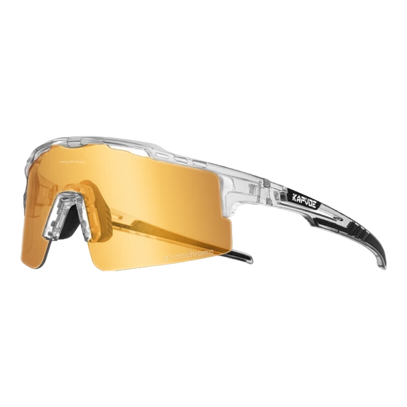 KAPVOE Warrior Cycling Glasses with Photochromic Lenses for Day And Night Use, Windproof, Sand-Resistant, Suitable for Mountain And Road Bikes