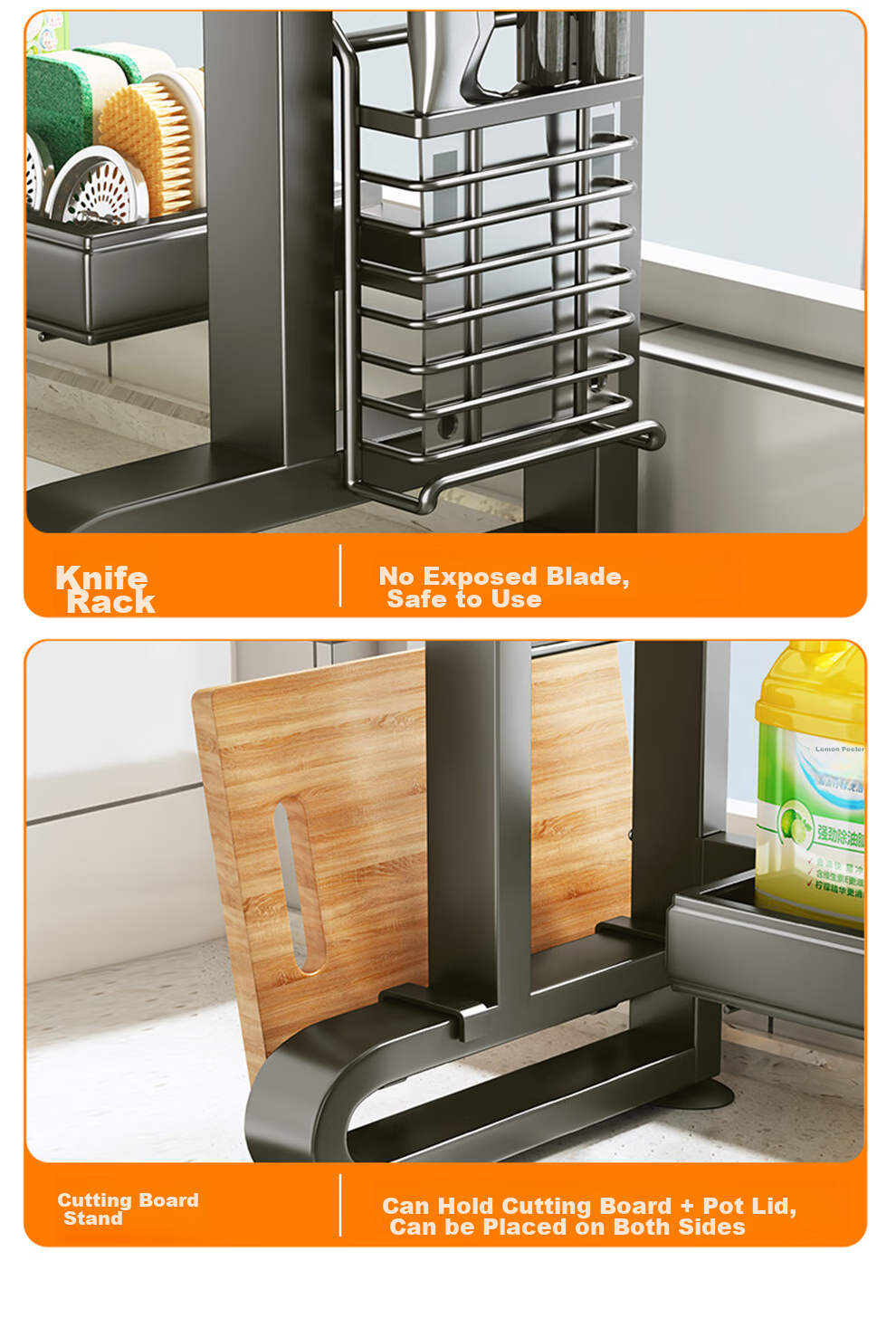 Shuaishi Kitchen Utensil Storage Rack, Sink Rack, Draining Rack, Dish Rack, Dishwashing Rack, Sink Organizer 17
