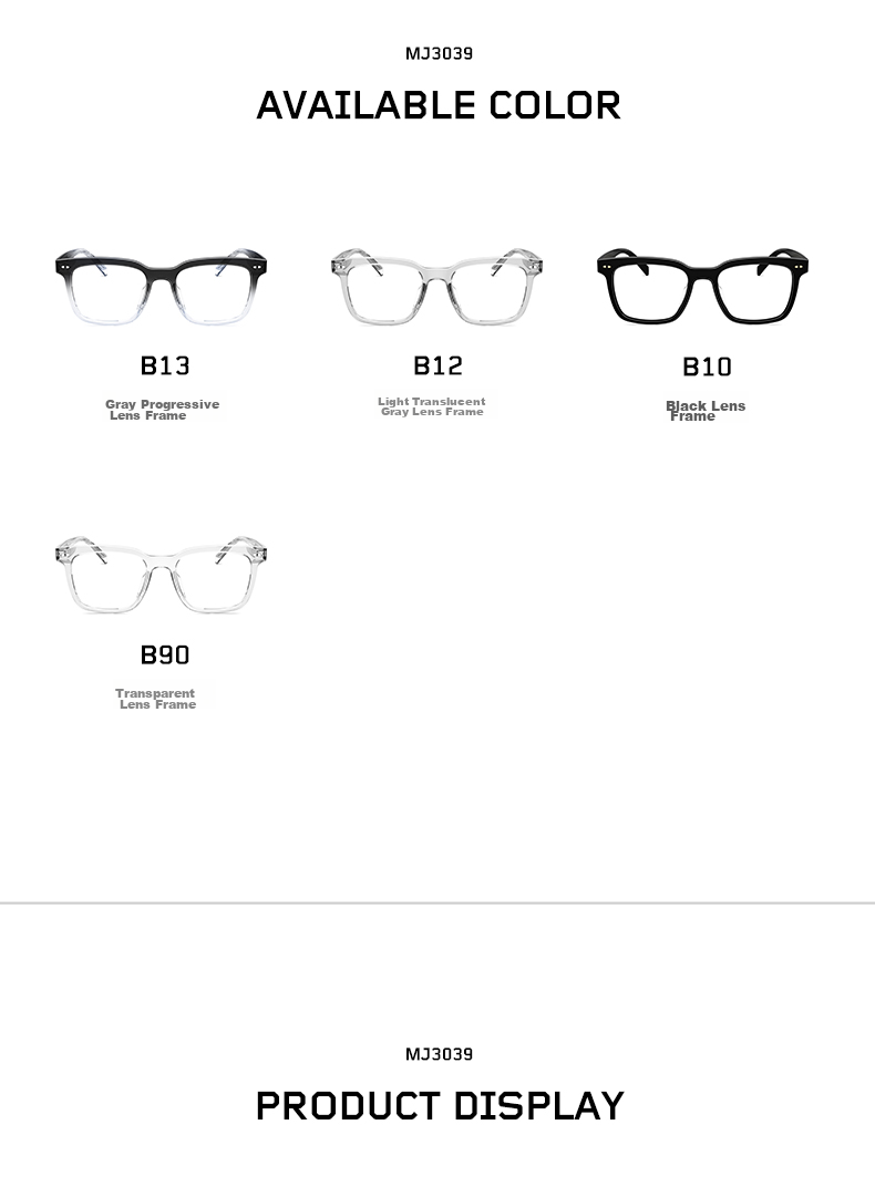 MOLSSION MOLSION Eyeglass Frames for Men And Women Students, Suitable for Myopia Lenses, MJ3039 7