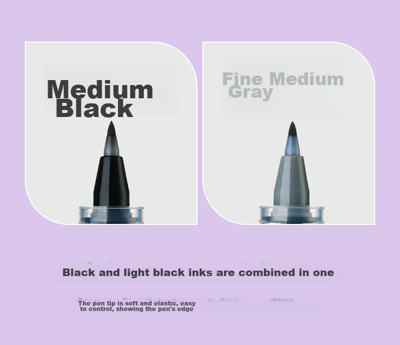 PILOT Instant Pen New Fiber Quick-Drying Soft Pen, Calligraphy Practice Small Regular Script, Sanrio Series LSVS-FDMS23, M-Bite, Black 9