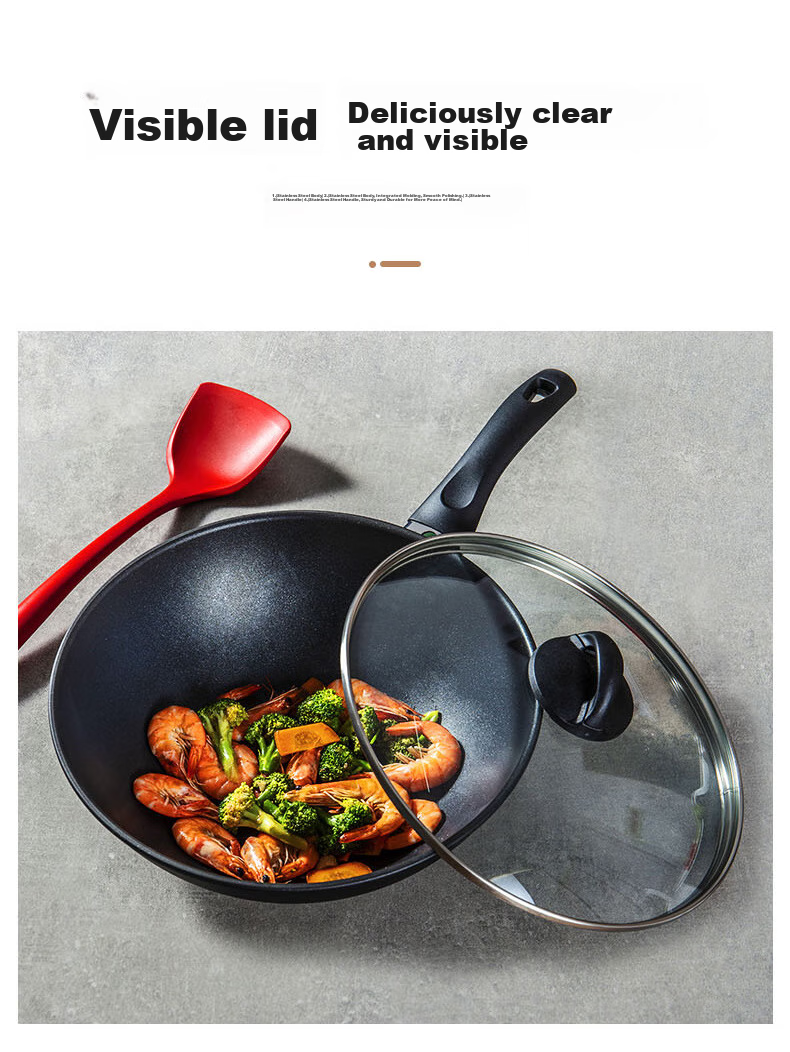 BALLARINI Non-Stick Wok, Imported Frying And Stir-Frying Pan, Lightweight, for Gas Stove, 30cm, Naples Series 5