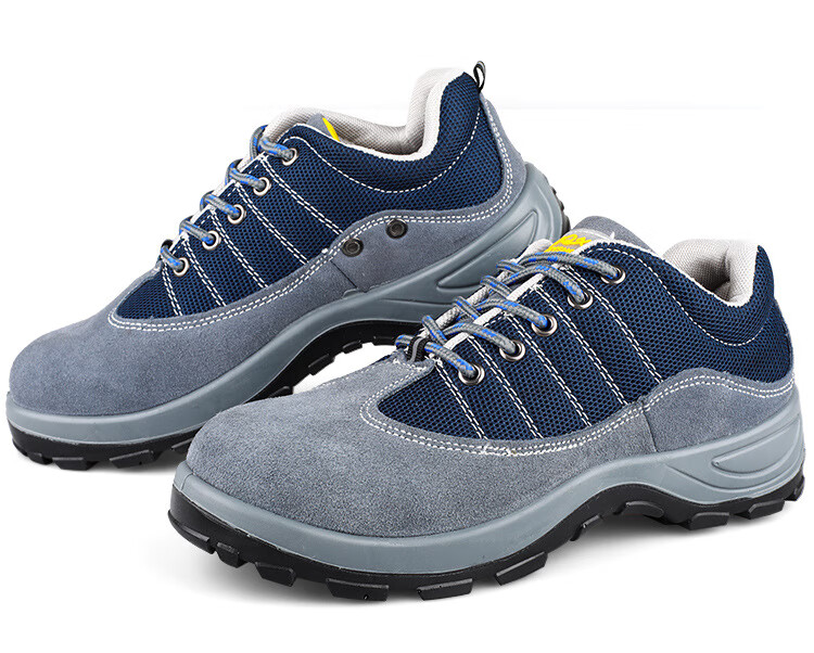 Zhugu Anti-Smashing Safety Shoes for Men, Summer Breathable Puncture-Resistant Odor-Proof Non-Slip Heat-Resistant Wear-Resistant Protective Construction Site Work Shoes Safety Shoes [Lightweight Breathable] Blue Size 42 11