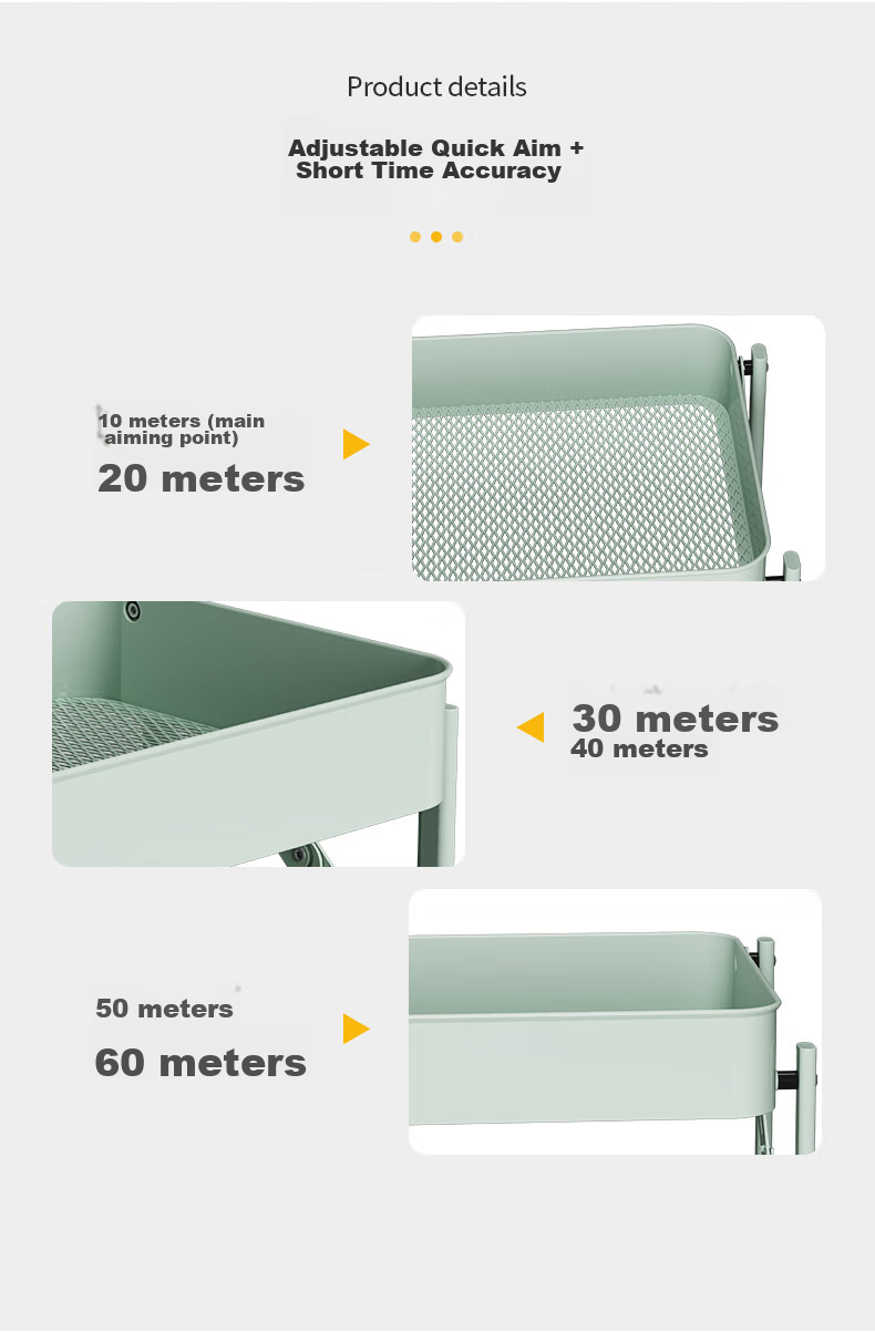 COOKER KING Three-Tier Storage Rack, Foldable Organizer Cart without Installation, Multifunctional Shelf Unit, Floor-Standing Storage Rack, Light Gree 7