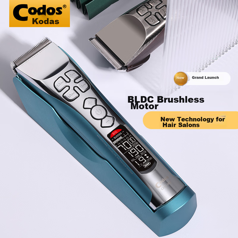 Codos 982 Sky Blue Brushless Electric Hair Clipper, Rechargeable Electric Shaver, Professional Hair Salon Tool, Graduation Gift