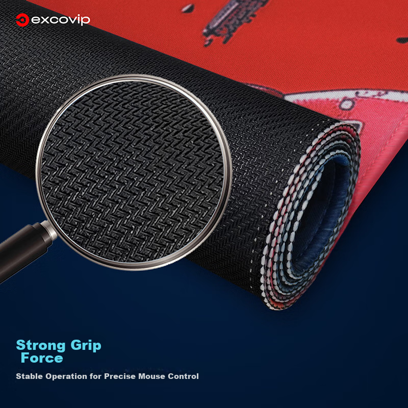 EXCO Red Mecha Warrior Mouse Pad Large Computer Mat Office Desk Mat E-Sports Gaming Cartoon Anime Precision Edge-Locked Keyboard Desk Pad Non-Slip Washable 0260 8