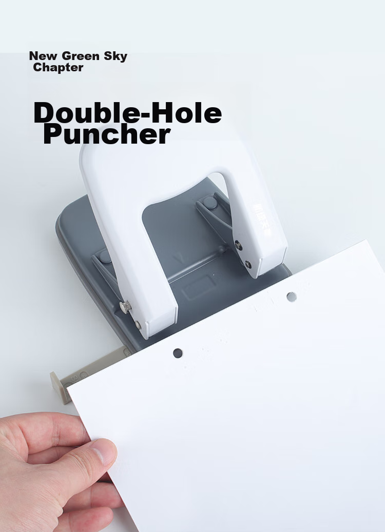 TANGO Office Hole Puncher Can Punch up to 35 Pages with Two Holes, Φ6mm Hole Puncher Binding Machine with Ruler, Office Stationery Supplies 1