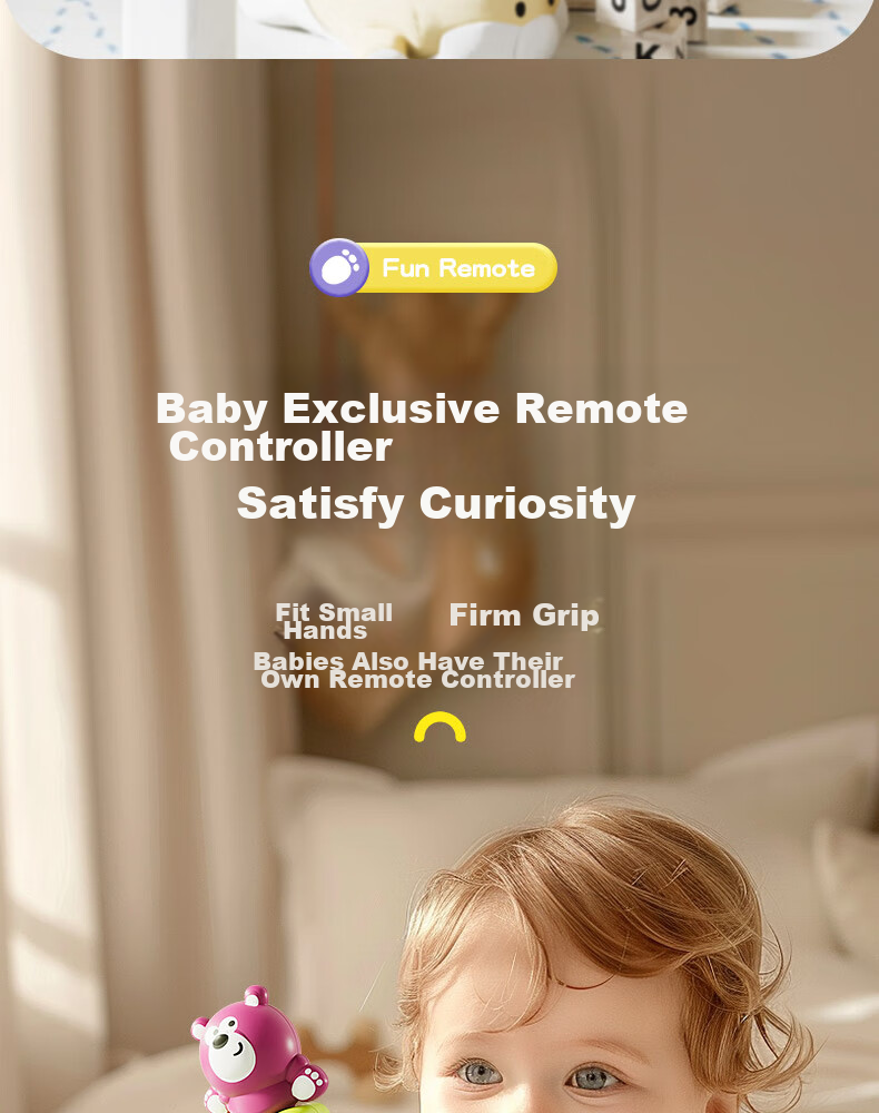 Dimoarch Simulated Remote Control Toy Phone for Babies, Early Education Musical Learning Device for Toddlers, Birthday Gift for Boys And Girls, Brow 3