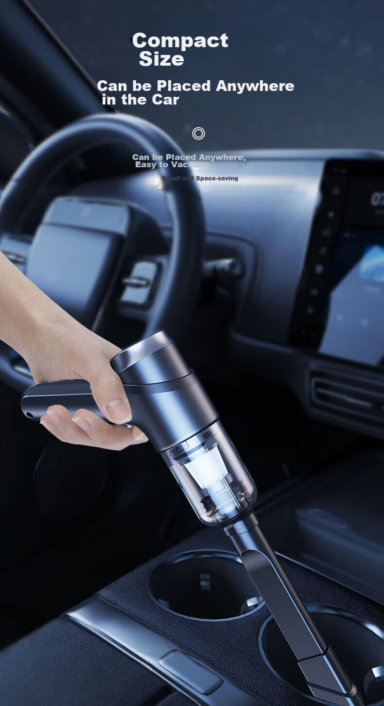 Boergai Cordless Car Vacuum Cleaner, High-Power Compact Handheld Household And Car Use, Strong Suction Power, Black 14