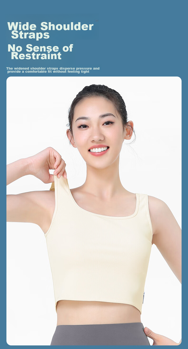 CAMEL Women's Yoga Tank Top, Breathable Quick-Dry Underwear, Fitness Wear for Outer Wear, Sports Beautiful Back Base Layer Y24BAVZ040 7