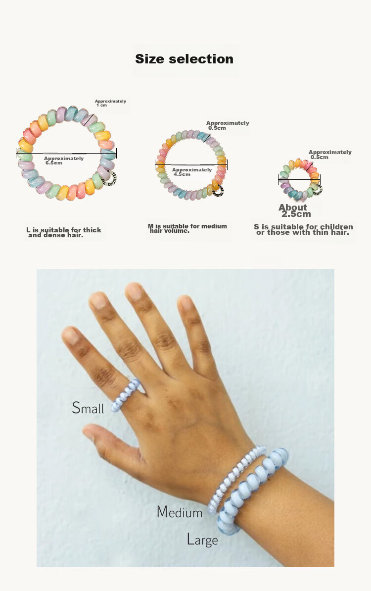 TELETIES American Imported Telephone Cord Organizer, Teli Ring, TT Ring, Cord Wrap Bracelet, Birthday Gift for Women, Tianse Jiguang L 7