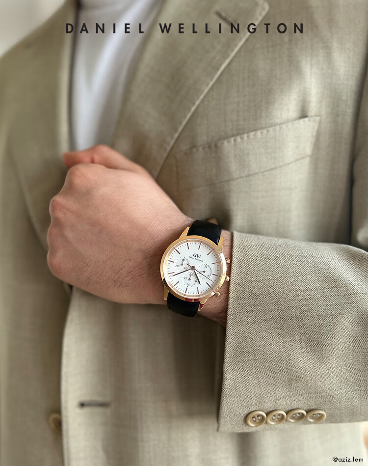 DanielWellington DW Men's Watch, Three-Eye Chronograph, Business Stainless Steel Quartz Wristwatch, Birthday Gift for Boyfriend, DW646 1