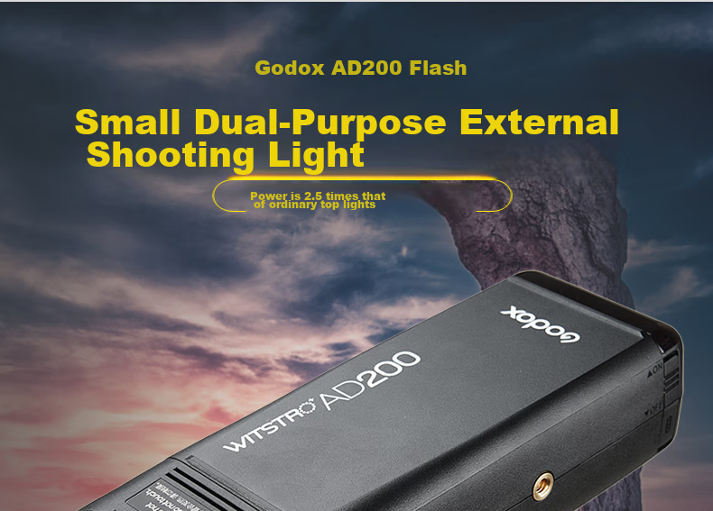 Godox AD200/AD360II High-Speed Flash for Outdoor Photography, Light Modulator Tube, AD-S9 1