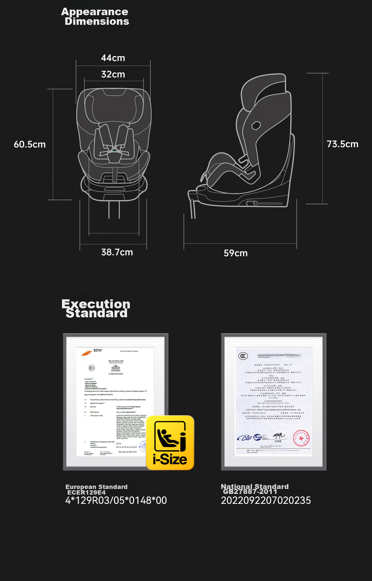 Babyfirst Lingyue Pro Infant and Child Safety Car Seat 0-7 Years i-Size Polar Gray New Regulation 29