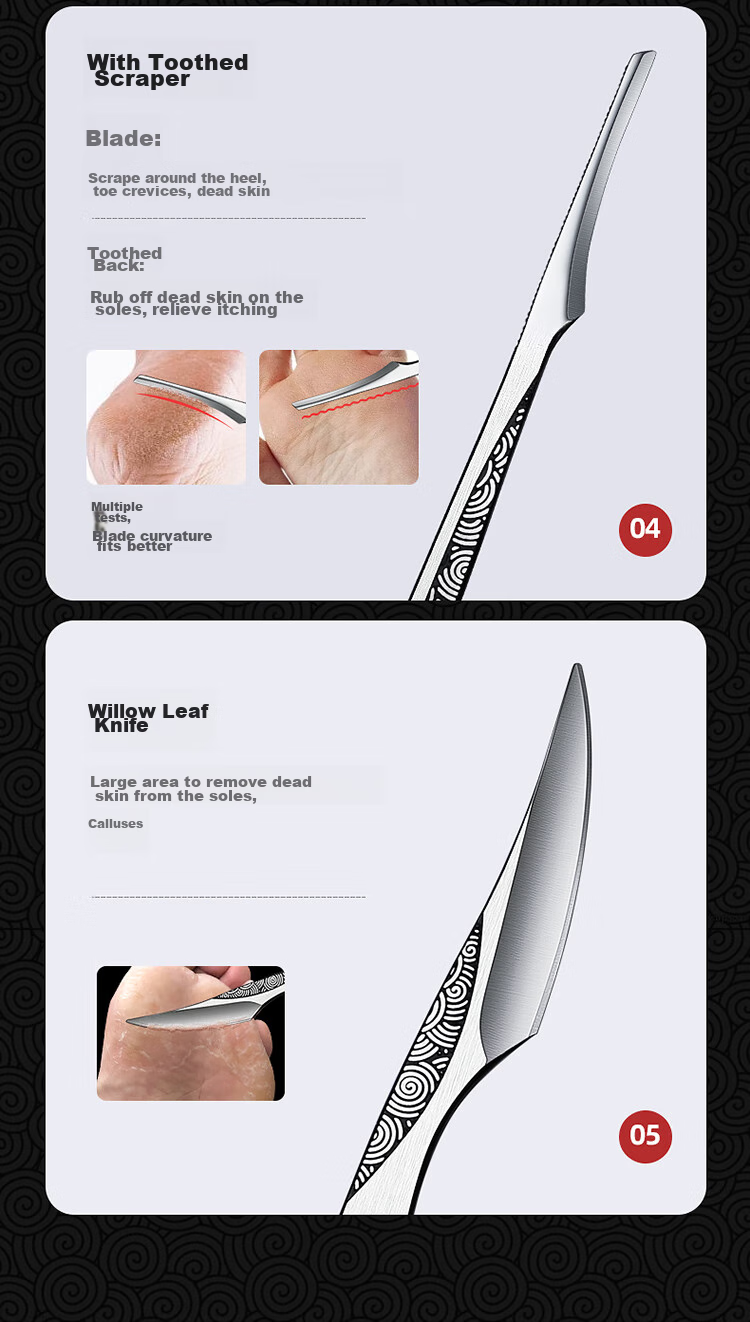 Jindarimei Pedicure Tool, Foot Scraper, Dead Skin Remover, Heel Scraper, Callus Remover, Foot Care Instrument for Dry Cracked Heels And Thick Calluses 7
