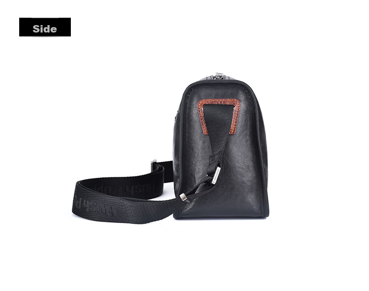 Hush Puppies Shoulder Bag for Men, Top-Grain Leather Business Commute Crossbody Bag, Large Capacity Simple Sling Bag, Birthday Gift 10