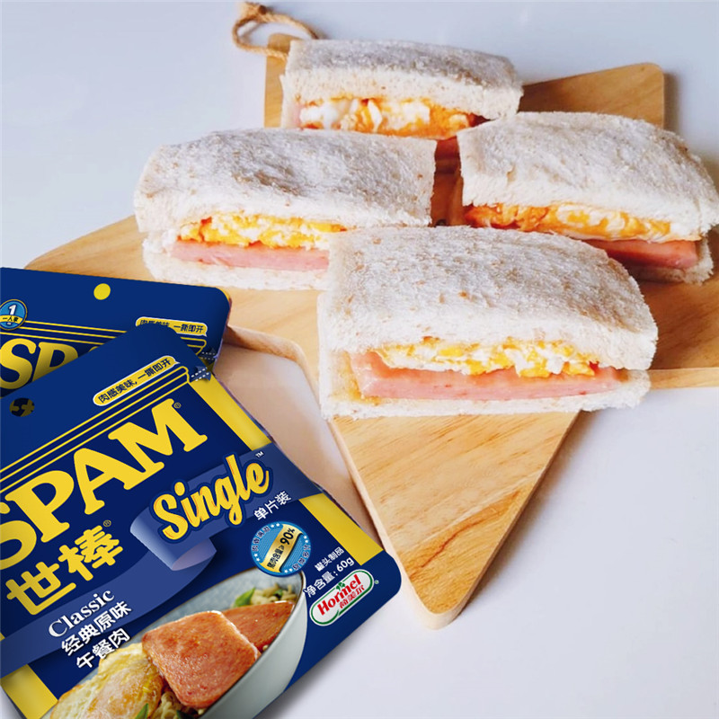 世棒（SPAM）午餐肉经典原味独立包装片装 60g*5泡面早餐火锅开袋即食露营