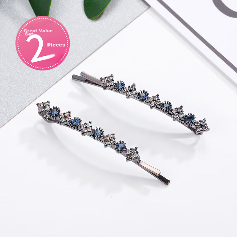 CHIMERA Korean Fashion Rhinestone Hair Clip, Simple Bangs Clip, Barrette, Top Clip, Women's Birthday Gift