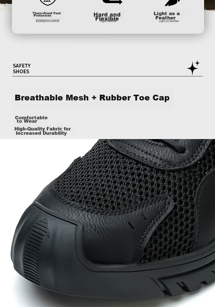 Dinggu Safety Shoes for Men, Anti-Smashing And Puncture-Resistant Steel Toe Work Boots, All Seasons, 1113heiW40 5