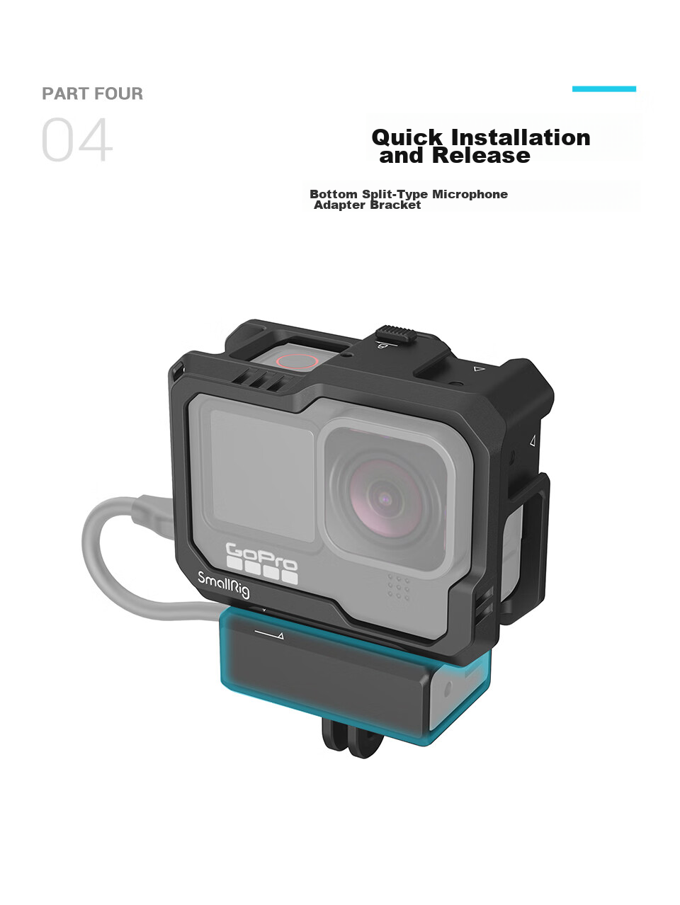 SmallRig 3083 GoPro 13/12/11/10/9 Action Camera Cage Expansion Frame Video Shooting Accessory 5