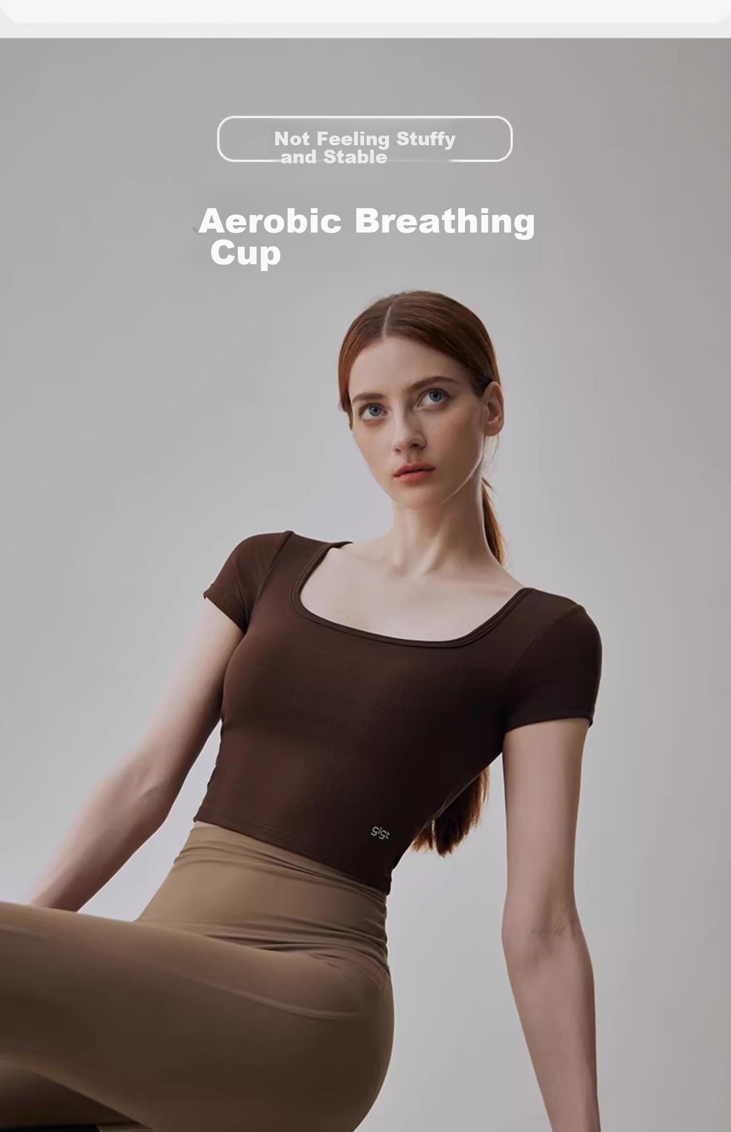 Gigt Yoga Top for Women, Long Sleeve Sports T-Shirt with Built-In Chest Pads, All-In Fitness Wear for Autumn, Athletic Tank Top 5