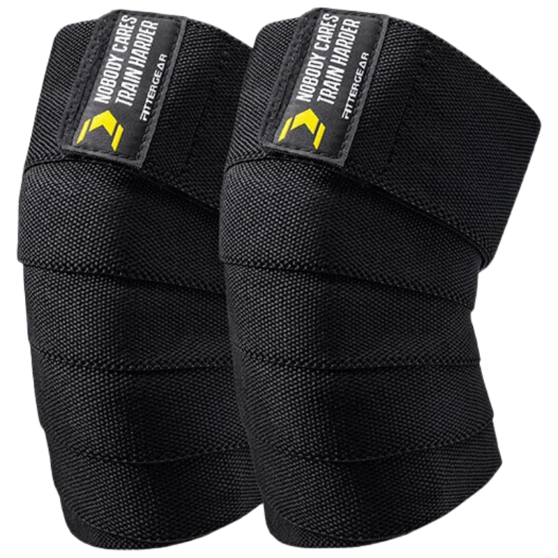 FITTER GEAR Fitness Knee Brace for Men, Weightlifting, Squats, Elastic Knee Wrap Bandage, Strength Training Protective Gear