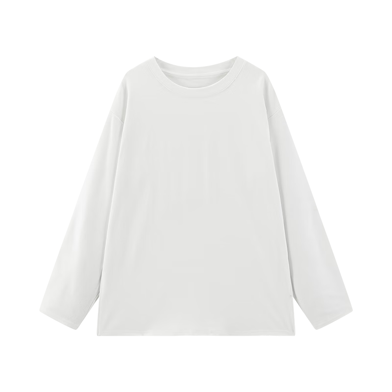 Dme [De Rong Warm T-Shirt] 2025 Spring And Autumn Basic Wear Split Hem Undershirt for Wome