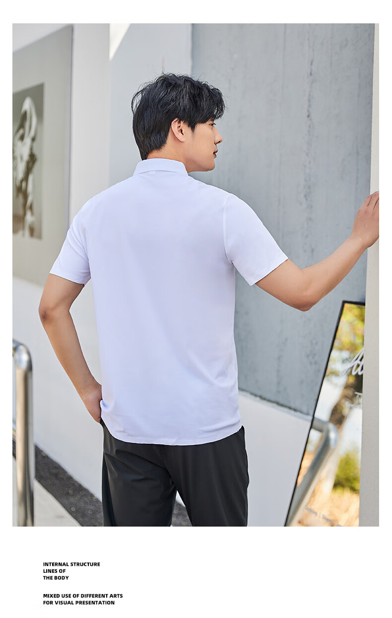 LangSha Men's POLO Shirt, Summer T-Shirt, Sports Quick-Dry Collared Short Sleeve, Ice Silk Breathable, Running Fitness Father's Day Gift 12