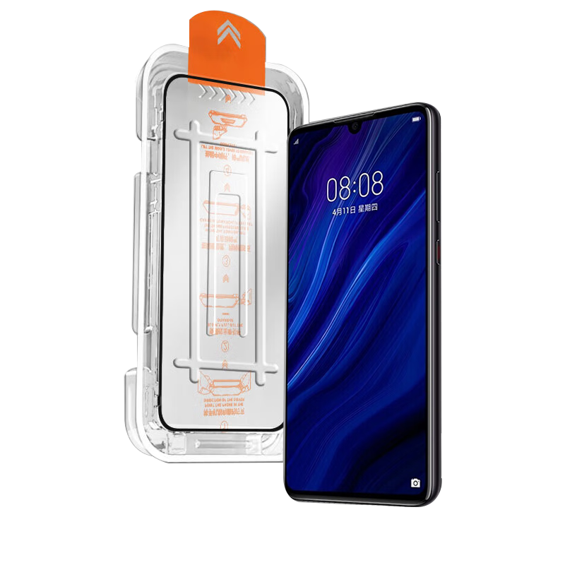Baozou [No Dust Warehouse 2 Pieces - Replacement Guaranteed] Tempered Glass Screen Protector for Huawei P30, Full Coverage HD Glass Protective Film for Huawei P30 Smartphone
