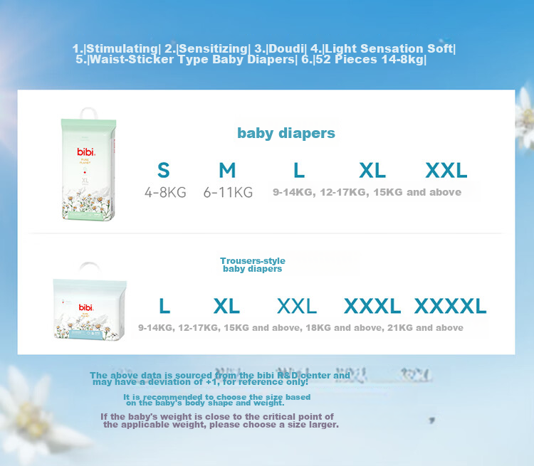 Bibi Pure Planet Baby Diapers XXL32 (15-18kg), Ultra-Soft, Dry And Breathable, Night Use, Sleep-Friendly, Disposable Diapers 1